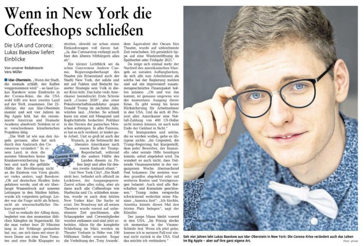 Lukas Baeskow berichtet aus New York über Corona und die Pandemie in der Stadt